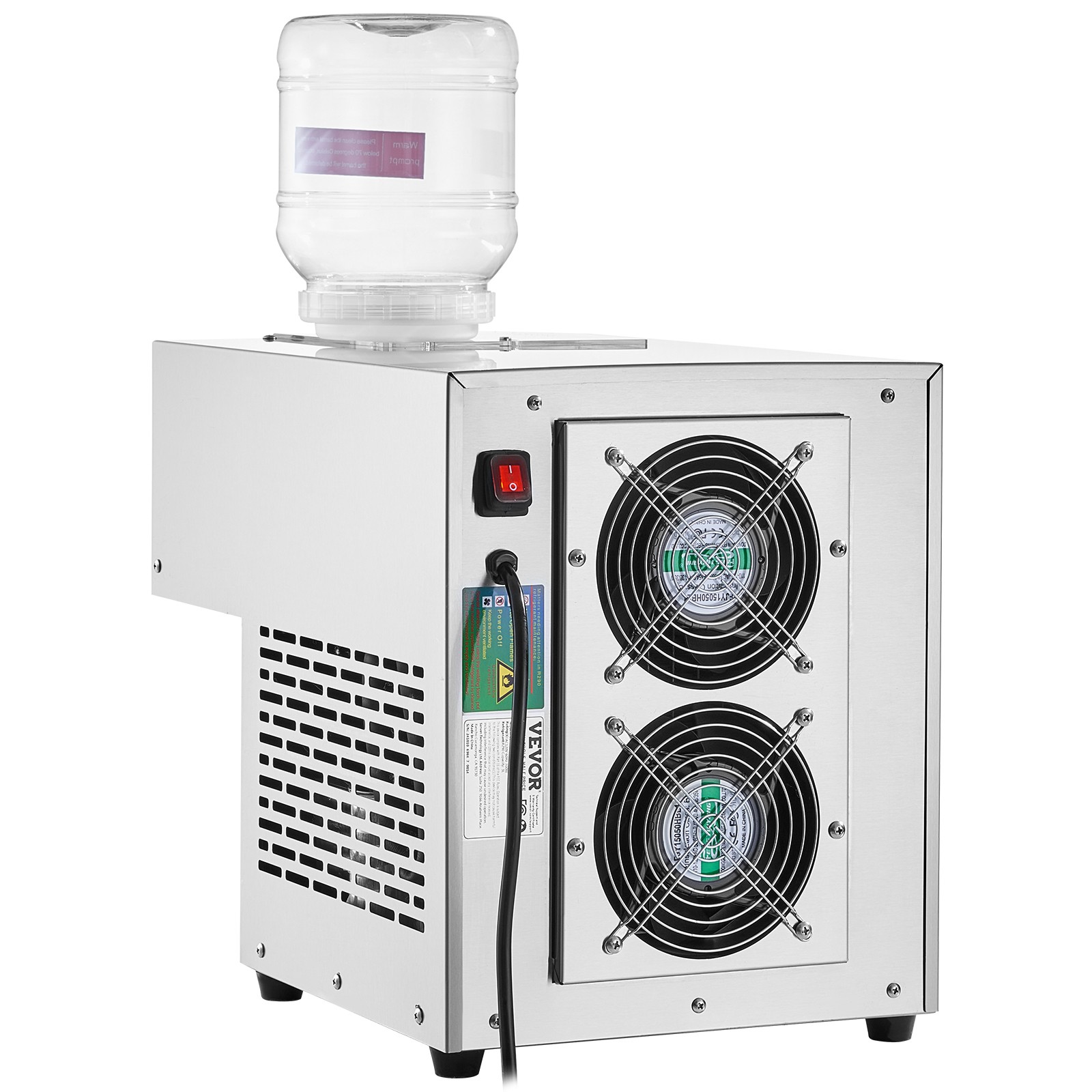 VEVOR Commercial Snowflake Ice Machine 375LBS/24H Stainless Steel for Ice Cream