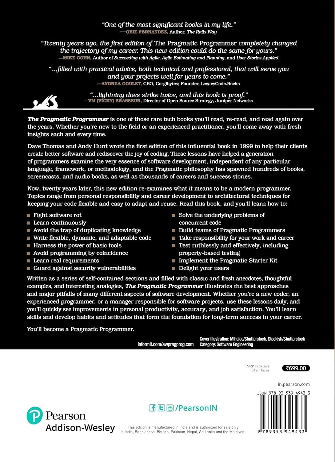 The Pragmatic Programmer, 20th Anniversary Edition Hardcover Free Shipping