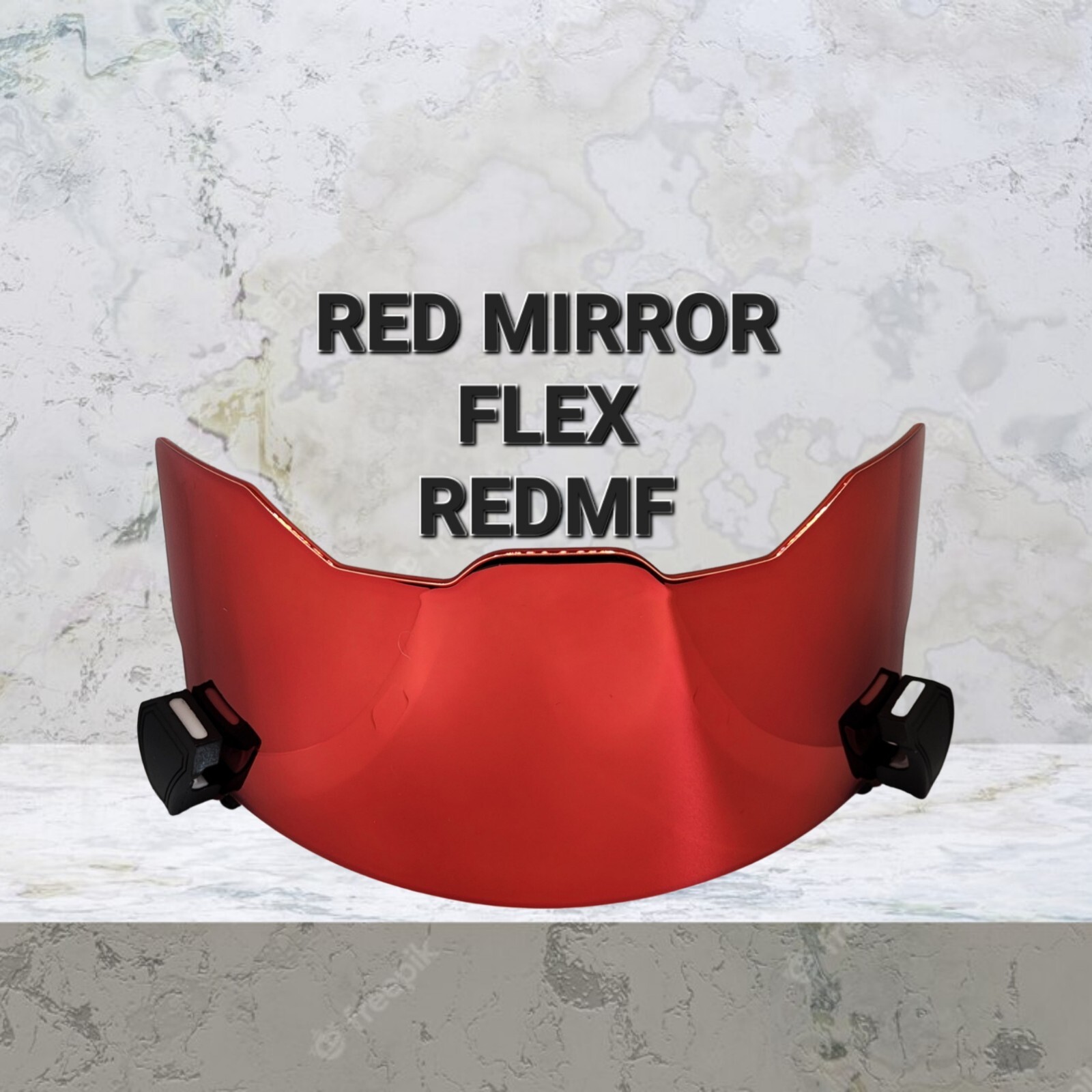 Low Profile Full Size Chrome Mirror Football Helmet Visor 4 FLEX (Display Only)