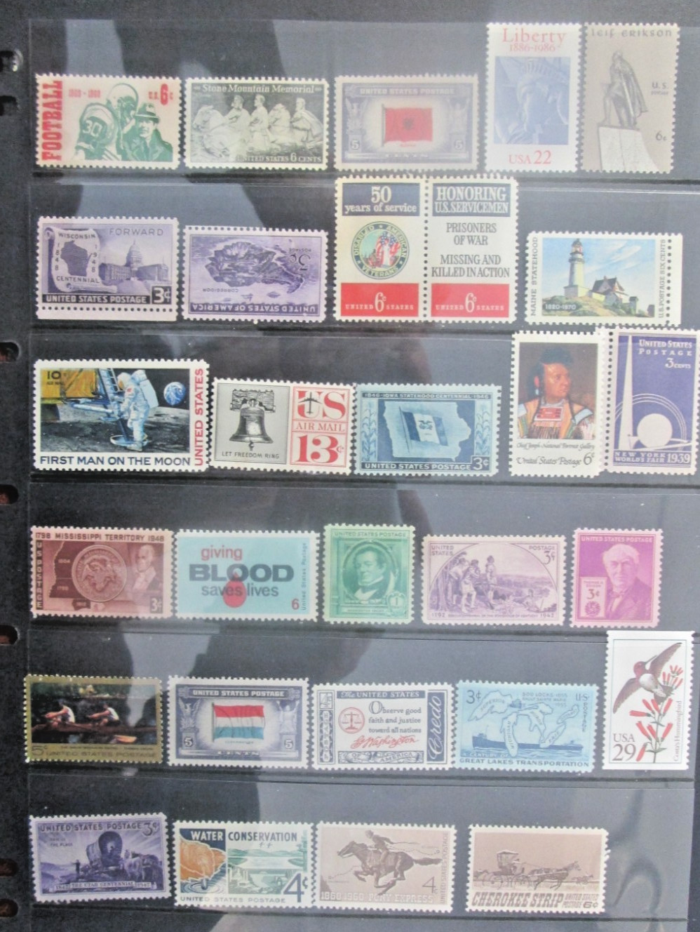 United States mint never hinged   postage stamps lot of 29  lot.1