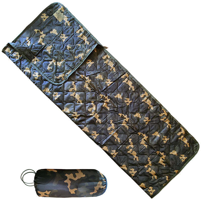 Military Style All Weather Poncho Liner Woobie Blanket Camo Sleeping Bag