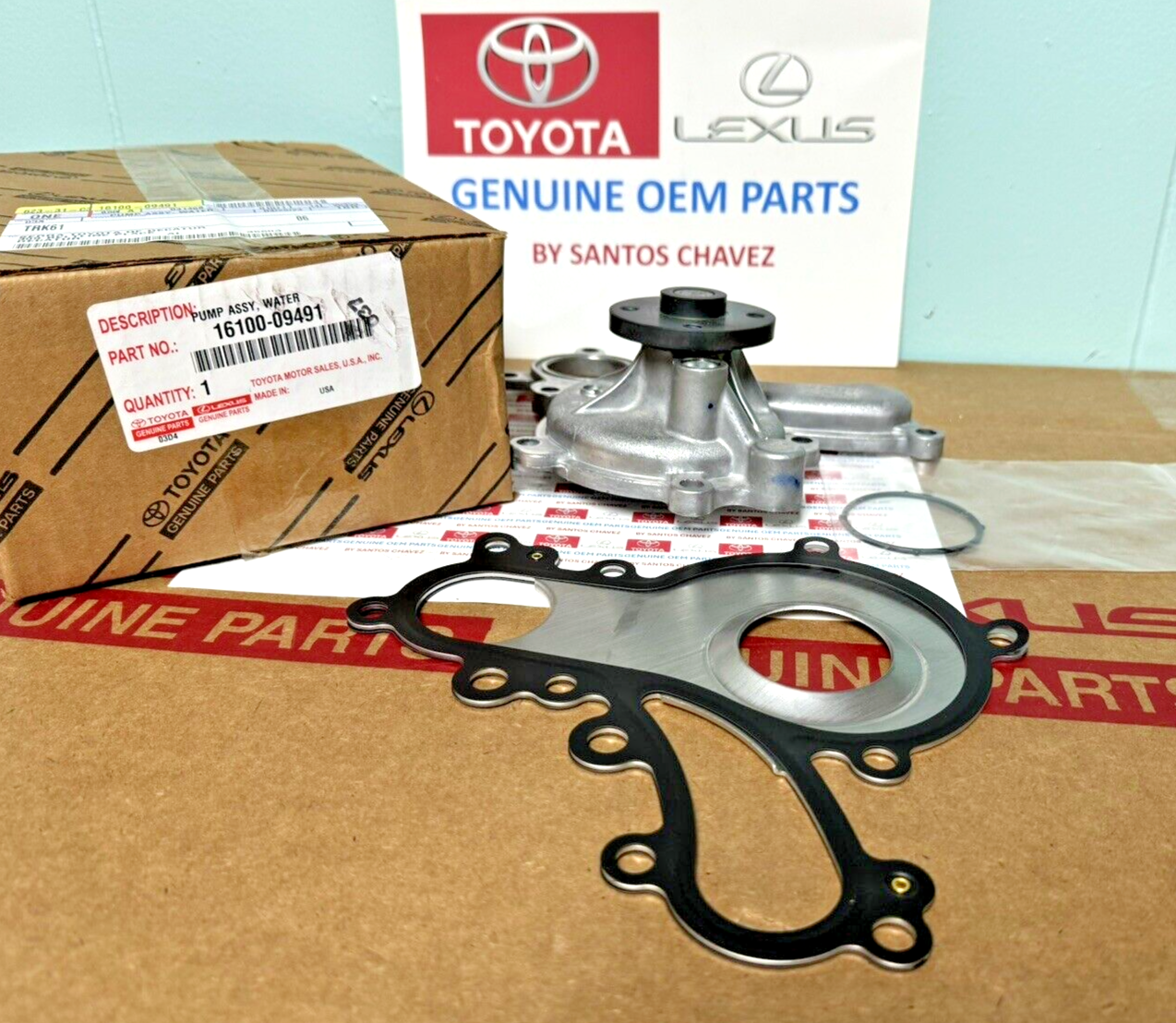 2007-2021 Toyota Tundra Engine Water Pump w/Gasket 5.7L V8 GENUINE OEM PART