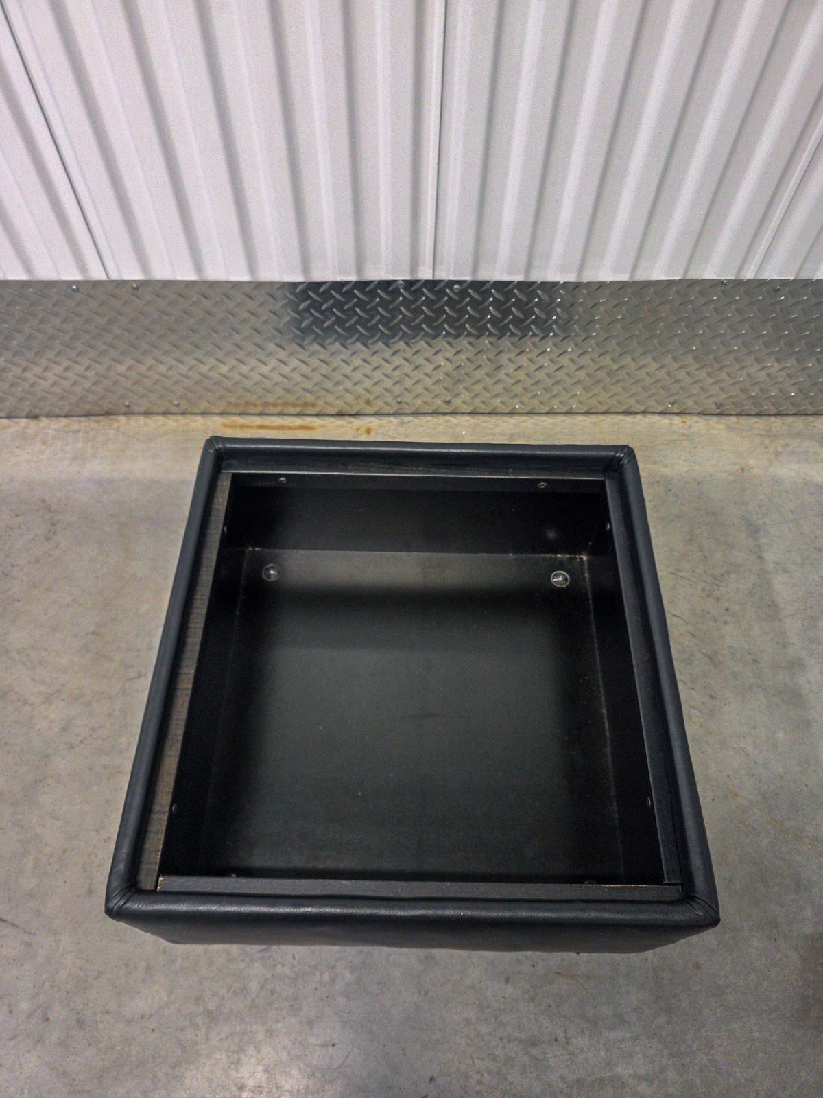 Ekornes Stressless "Soft" Leather Storage Ottoman | Black | Locking Casters