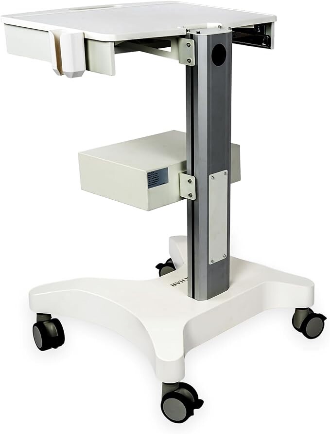 MEDICAL TROLLEY WITH LAPTOP PALLET AND ORAL SCANNER HOLDER