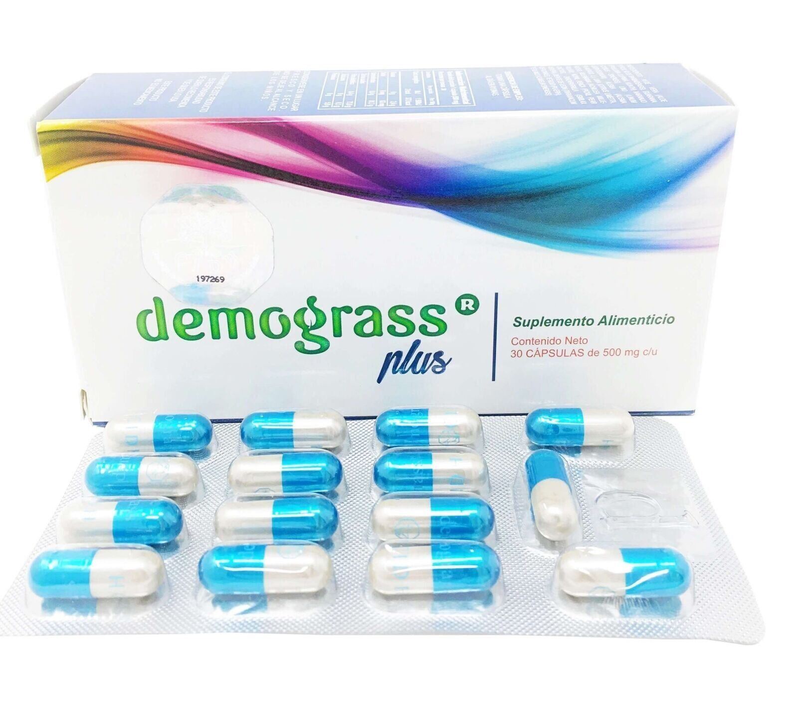 2 Demograss PLUS 60 DAY Supply GUARANTEED Original Demograss 2 MESES 60 CAPSULES