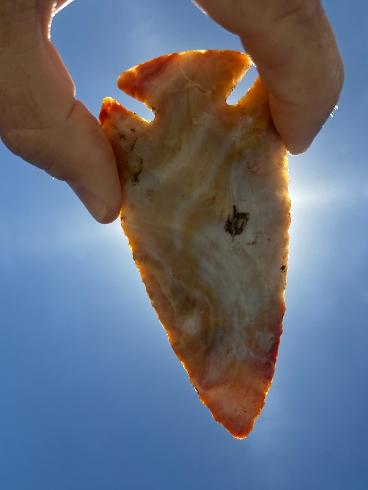 4 1/2" Flintridge Dovetail Point, Indian Artifacts, Hopewell, Arrowheads, Paleo