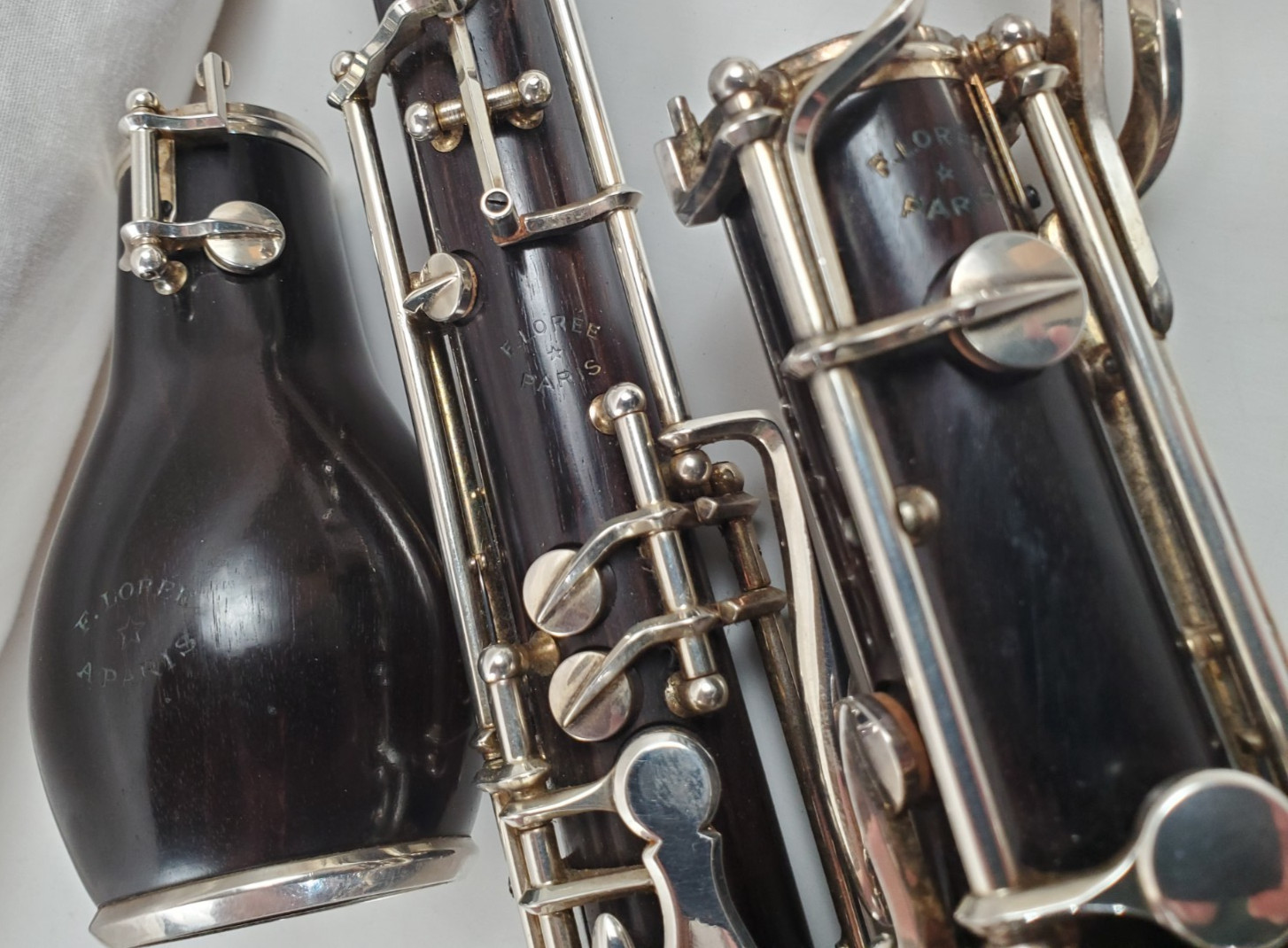 F. LOREE PARIS FULL CONSERVATORY WOOD ENGLISH HORN 3RD OCTAVE KEY LEFT HAND F