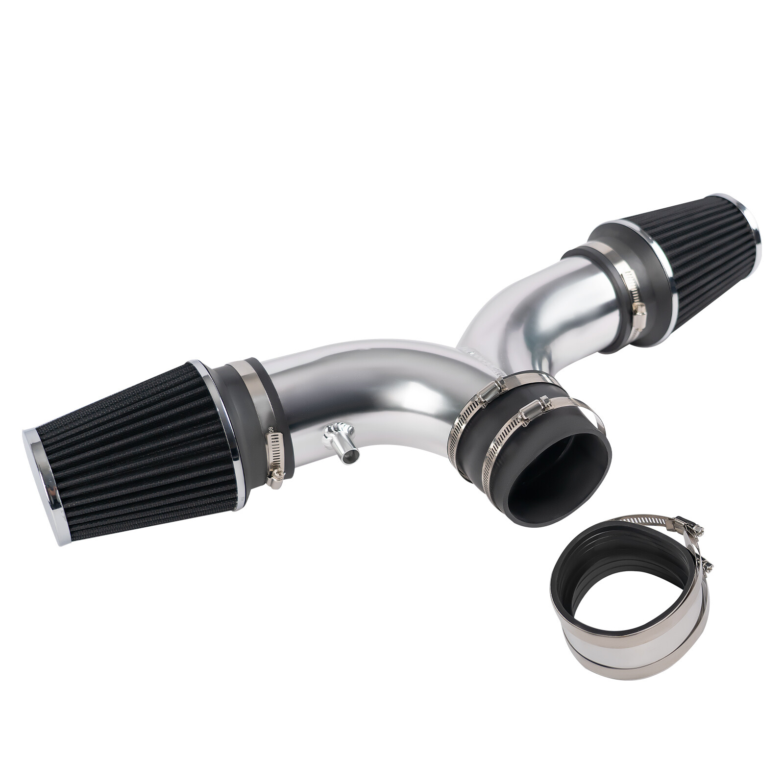 Dual Twin Air Intake System Kit Aluminum + Filter for Corvette C5 5.7L 01-04