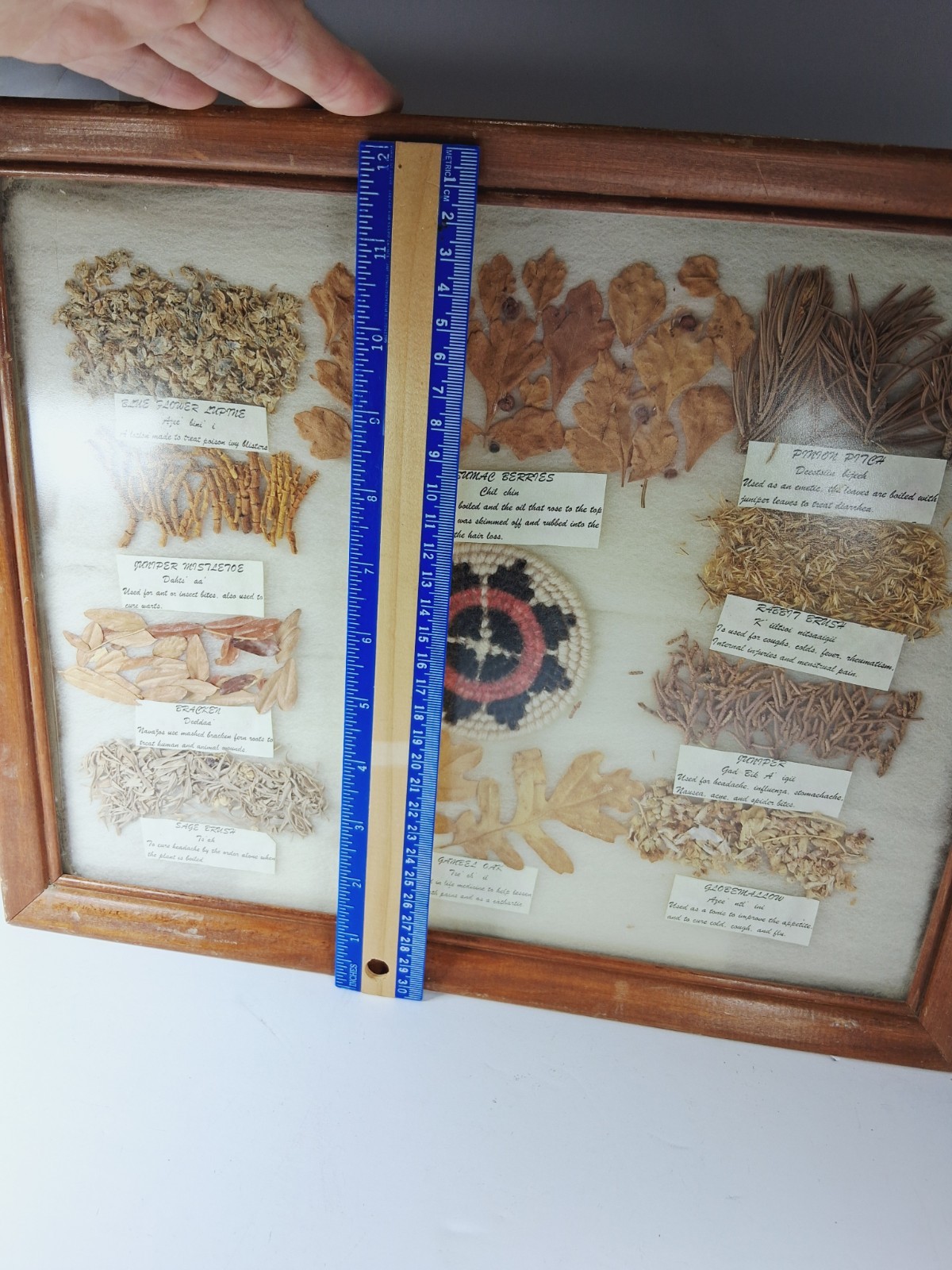 Navajo Medicine Chart Arletta Henderson Native American Framed Vintage