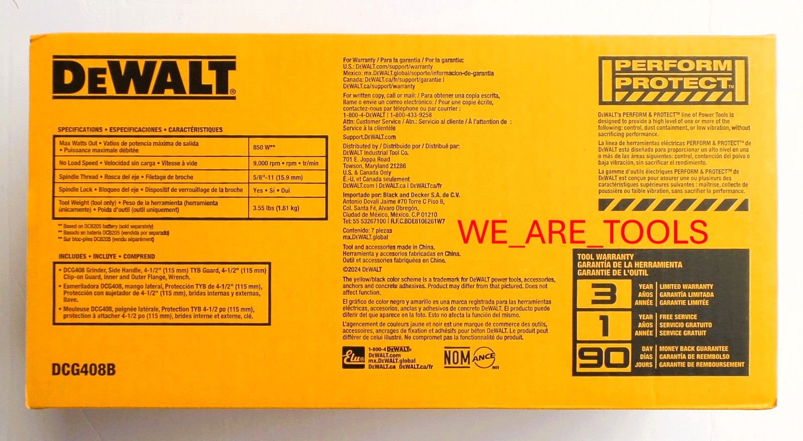 DeWALT DCG408B 4.5" 20V MAX Paddle Switch Angle Grinder, 1) 5.0 Ah Battery