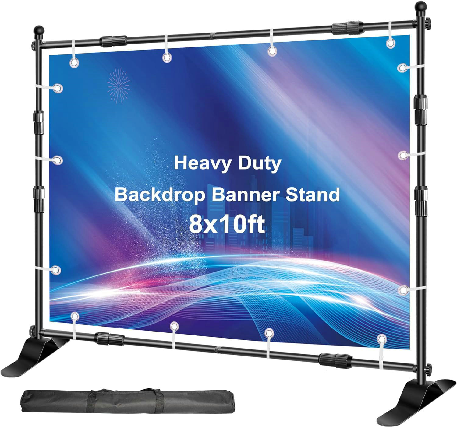 8'x10' Step and Repeat Banner Stand Adjustable Telescopic Trade Show Backdrop US