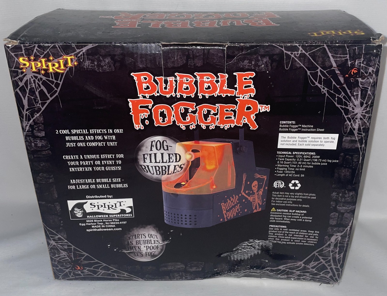 Spirit Halloween Bubble Fogger Works