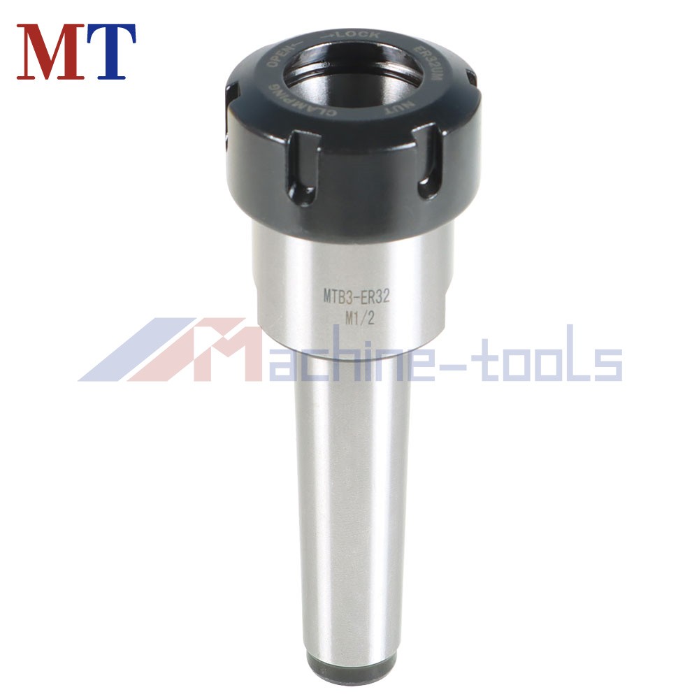 MT3 Shank With 11 Pack ER32 Collet Set ER32 Chuck & Spanner For Milling Machine