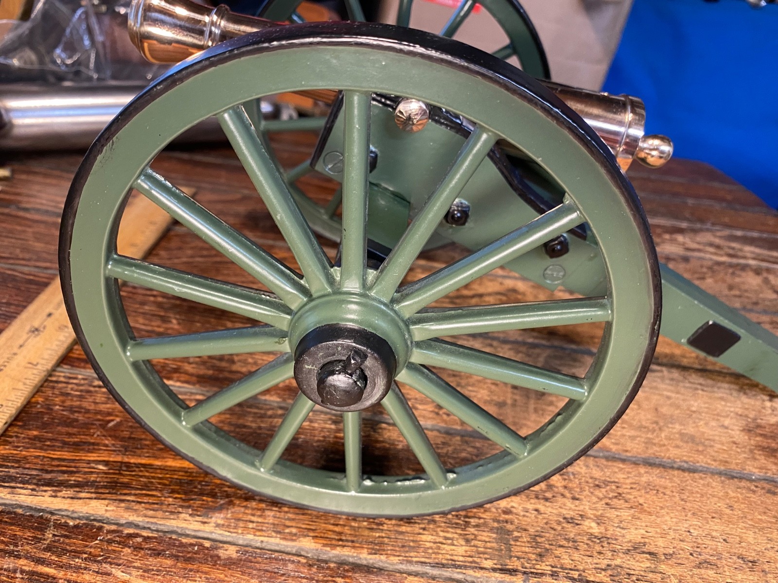 Vintage Polished Bronze Working Black Powder Signal Cannon 8 1/4" Barrel 16"long