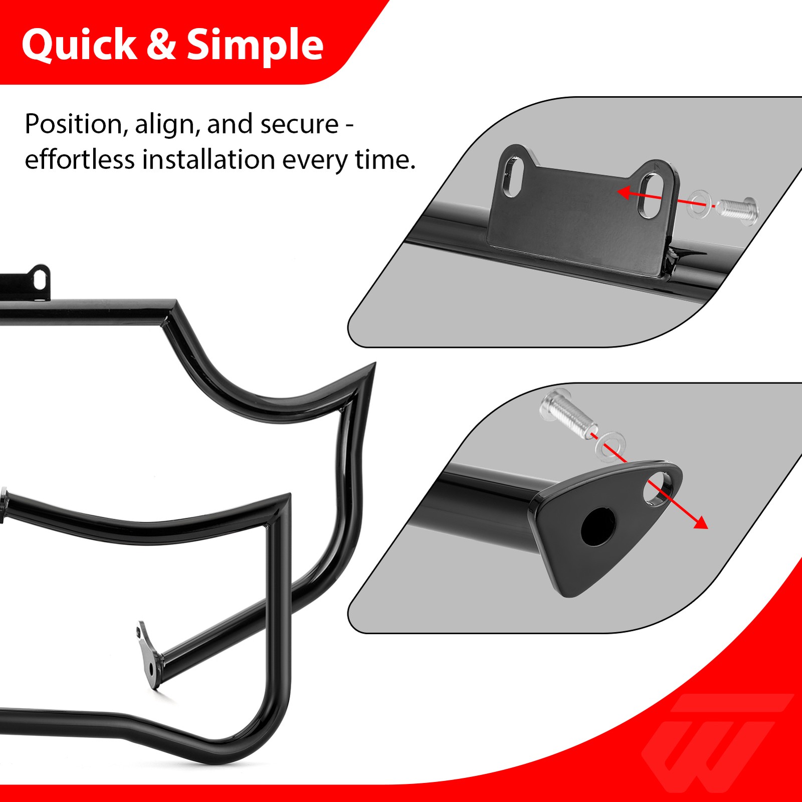 1.25" Fat Engine Saddlebag Guard For Indian Roadmaster Springfield Vintage 14-U