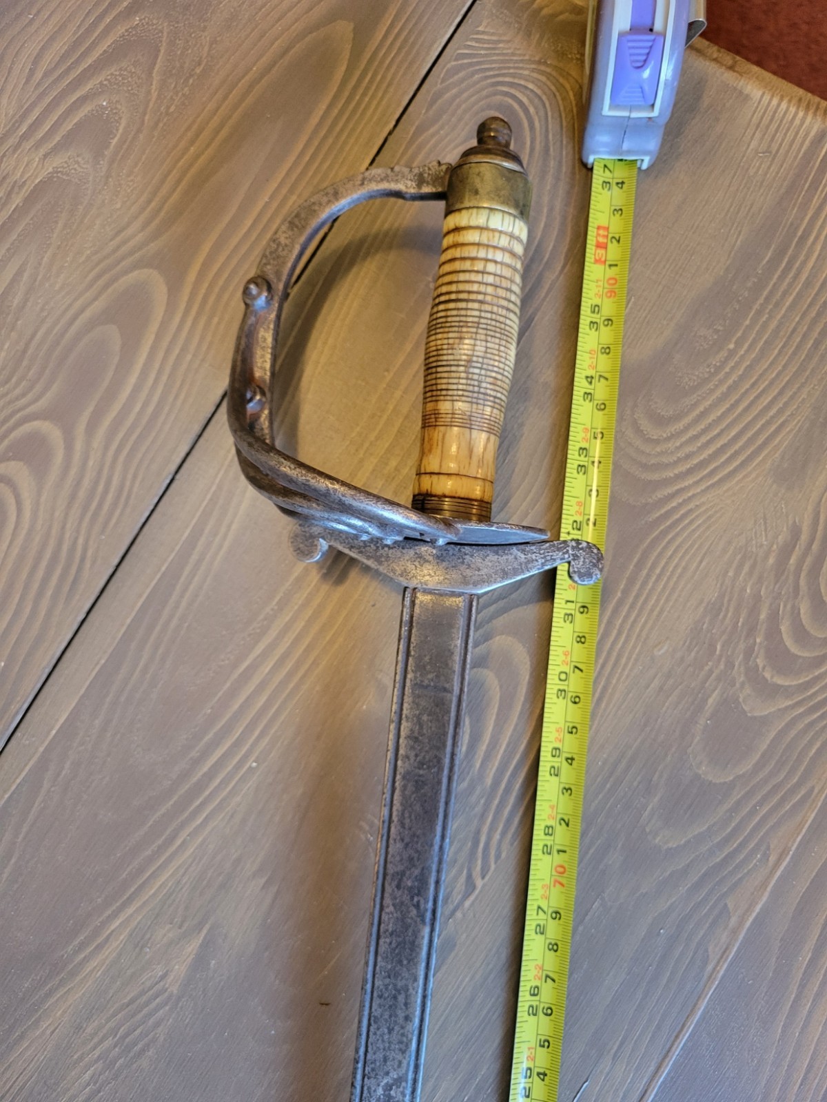 Mexican-Civil War Era Bone Handle Officer's Sword Antique Used