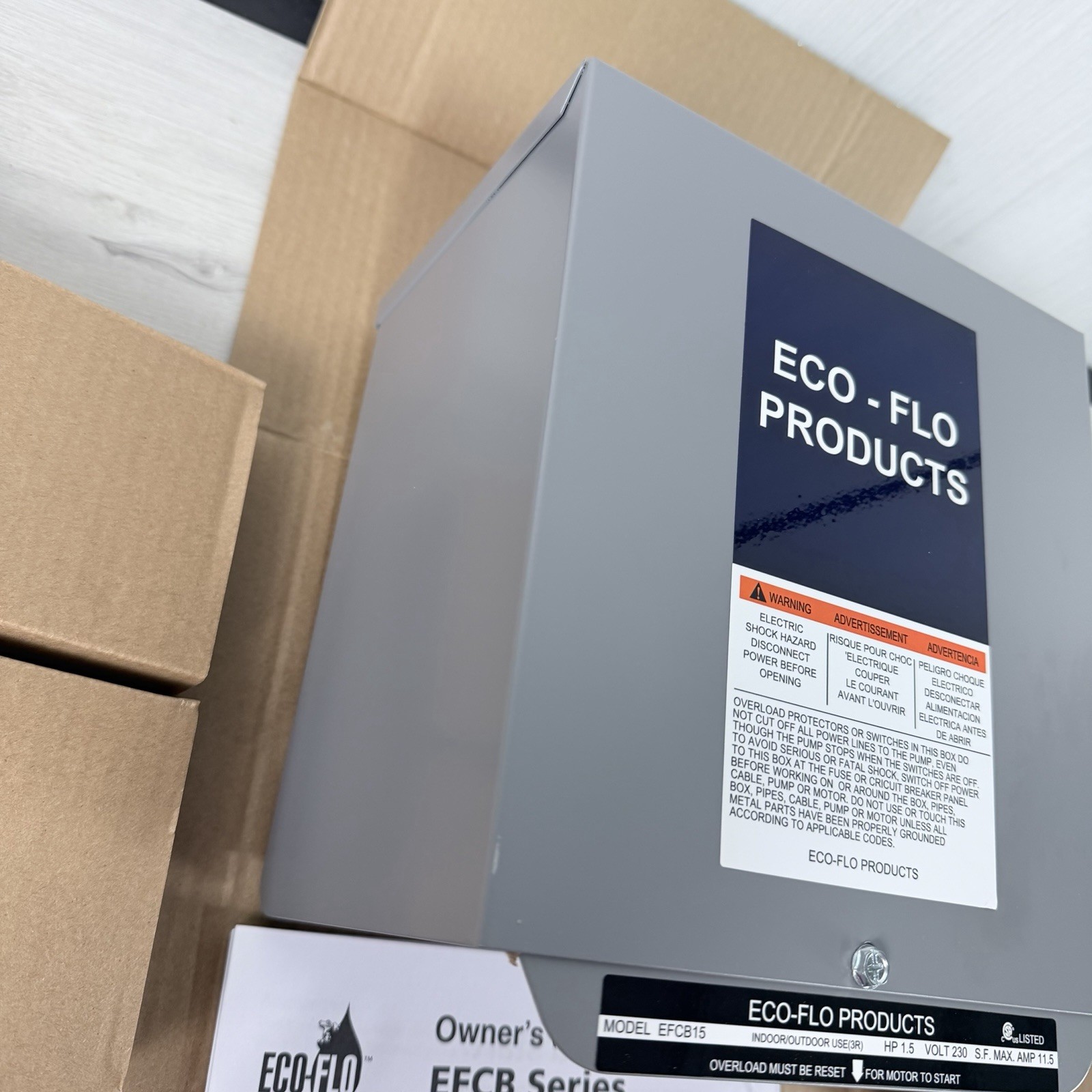 Eco-Flo EFCB15 Water Submersible Pump Control Box EFCB Series 1.5HP 230V