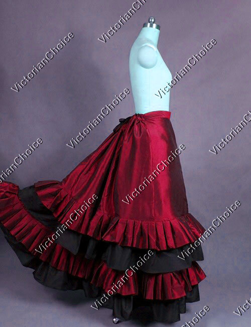 Gothic Victorian Edwardian Bustle Skirt Steampunk Cosplay Vampire Costume K034