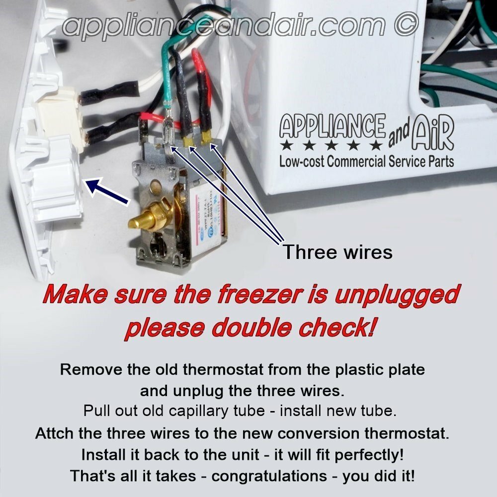 Thermostat for Refrigerators + Free Thermometer, Instructions - Ships TODAY!