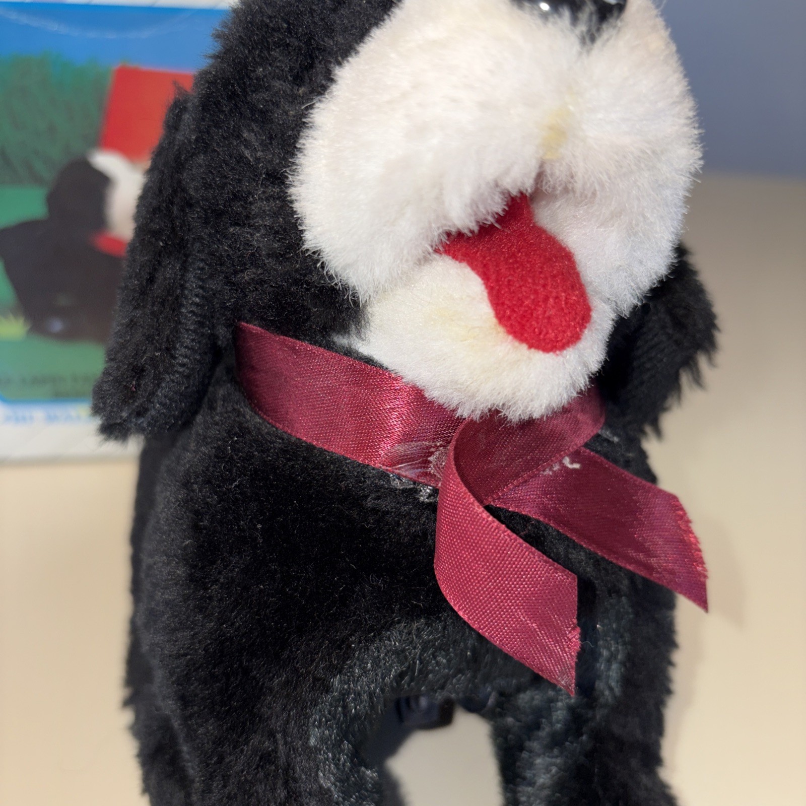 Vintage 1990s Flipping Toy Dog Back Flips Barks Walks Animatronic Not Work w/box