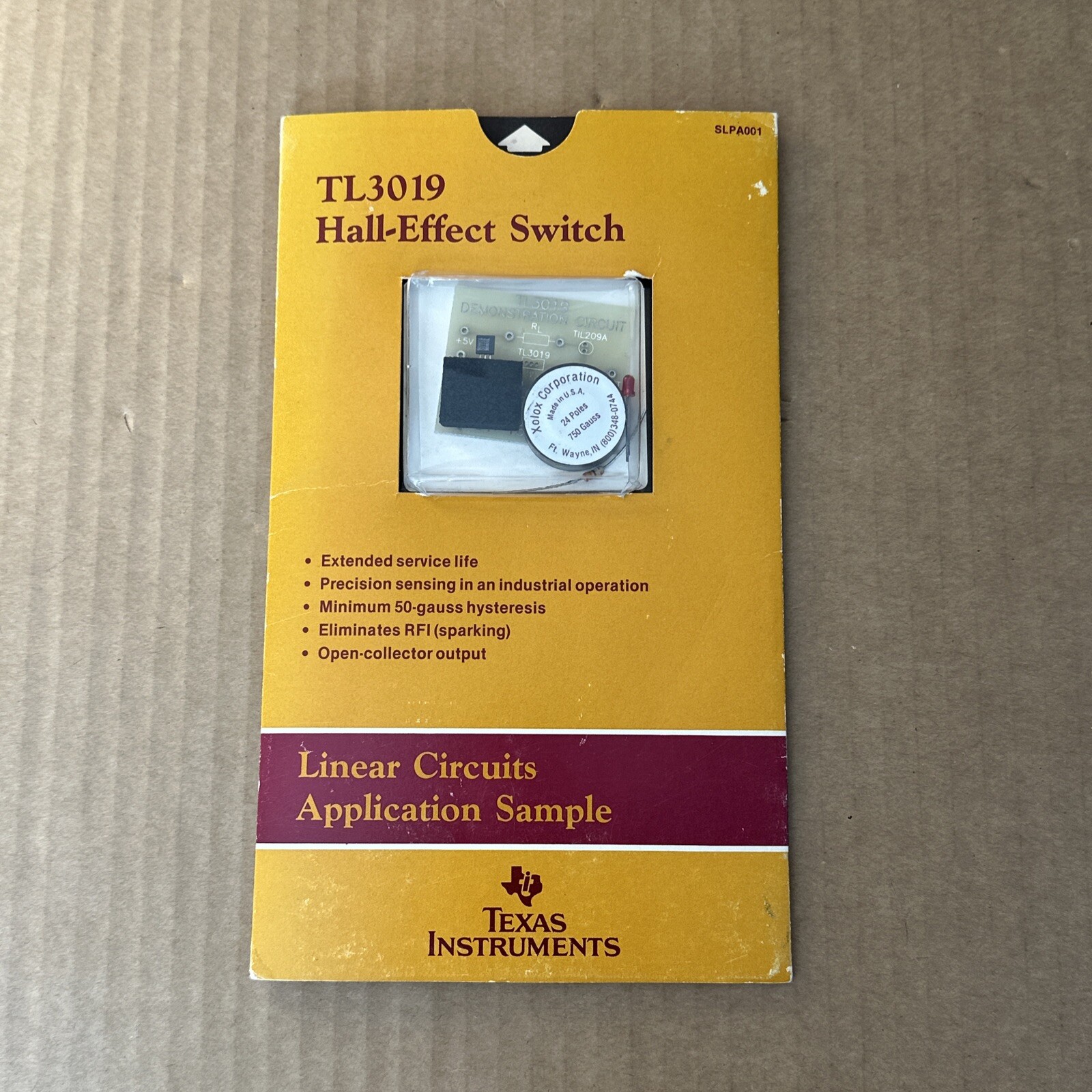 NOS RARE TEXAS INSTRUMENTS HALL EFFECT SWITCH DEMONSTRATOR KIT LINEAR CIRCUITS