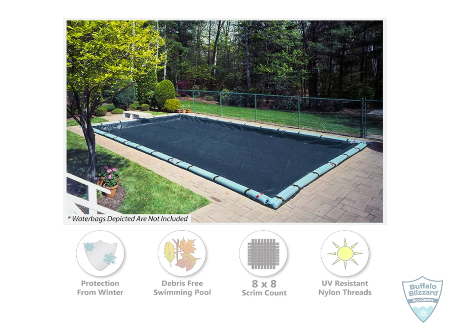 Buffalo Blizzard Deluxe Rectangular In-Ground Swimming Pool Winter Covers