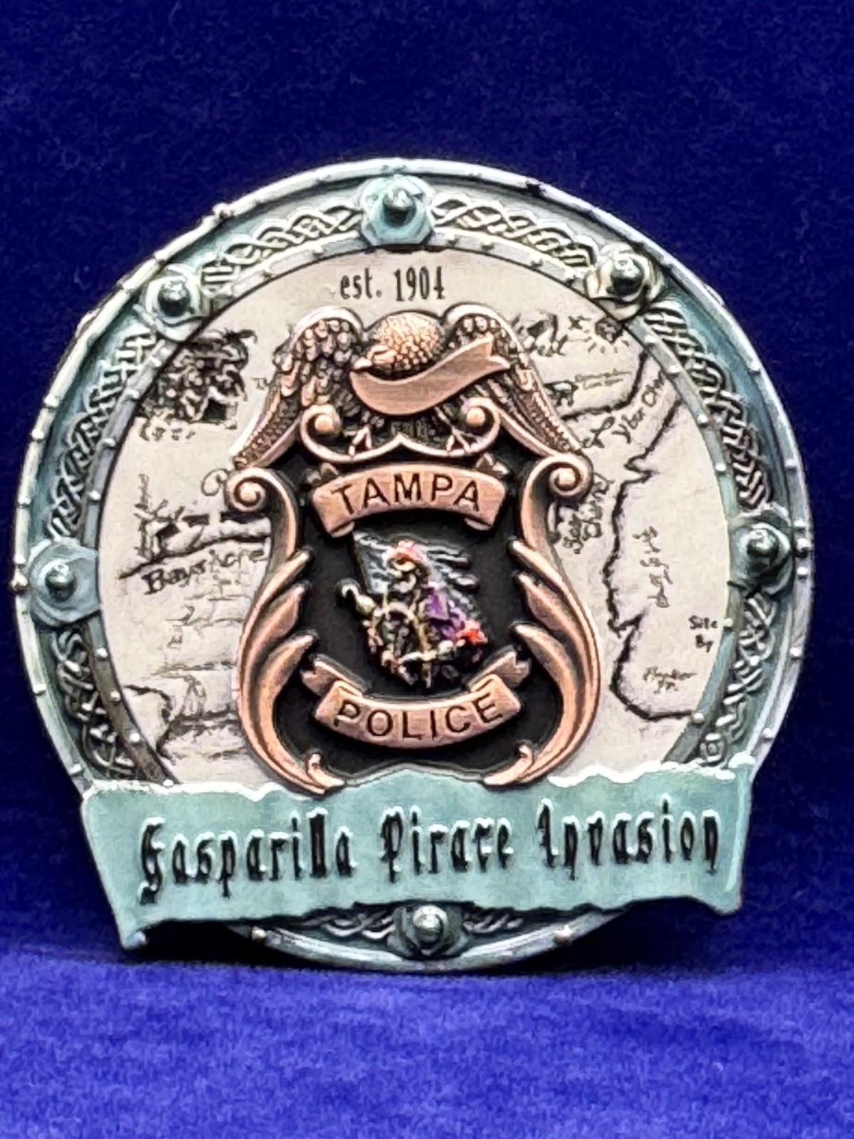 🔥 Sought After Gasparilla Invasion Tampa Police (TPD) Challenge Coin