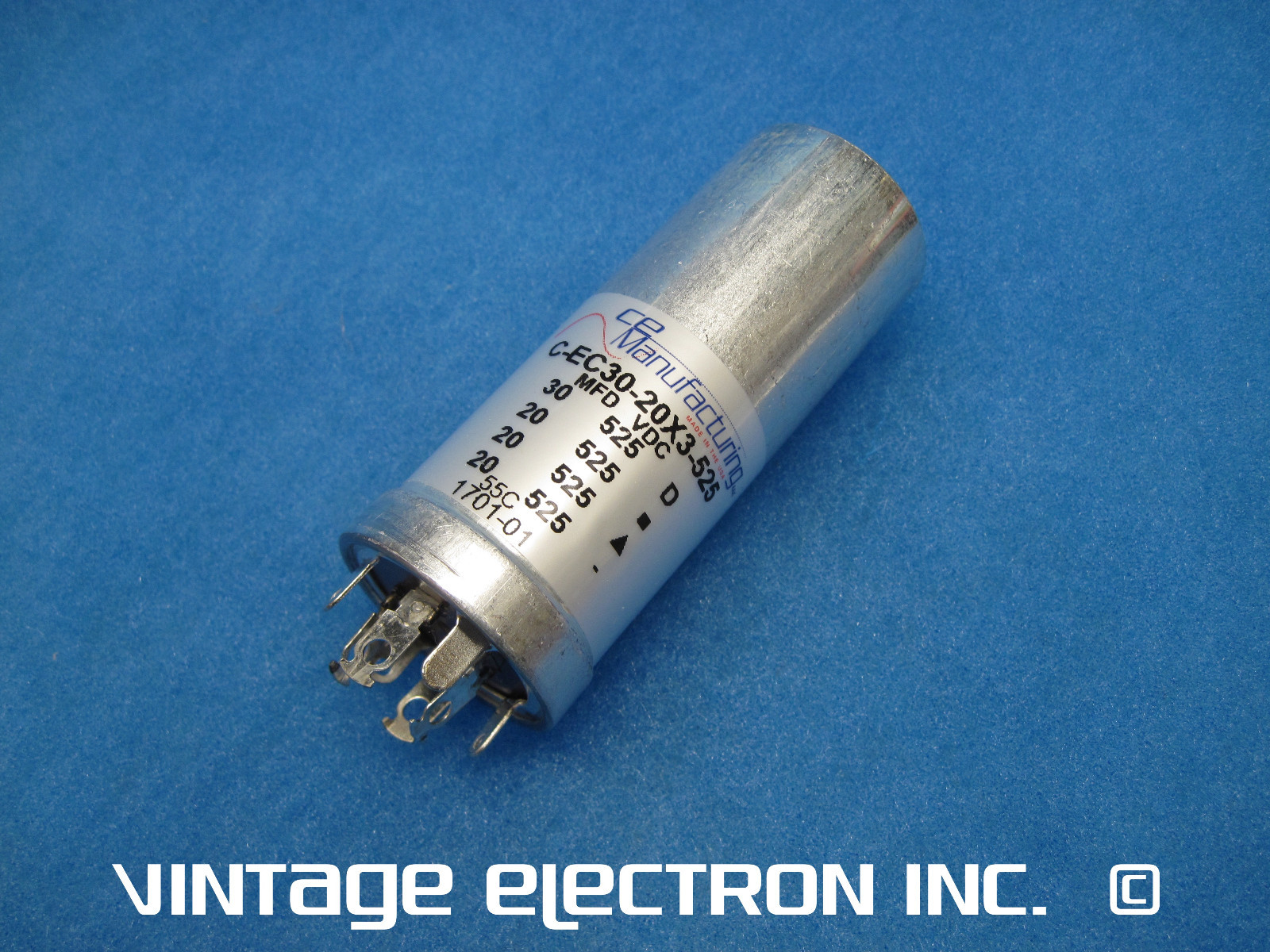 NEW Quad Multi Section Can Capacitor: 30/20/20/20uF @ 525VDC - Dynaco Stereo 70