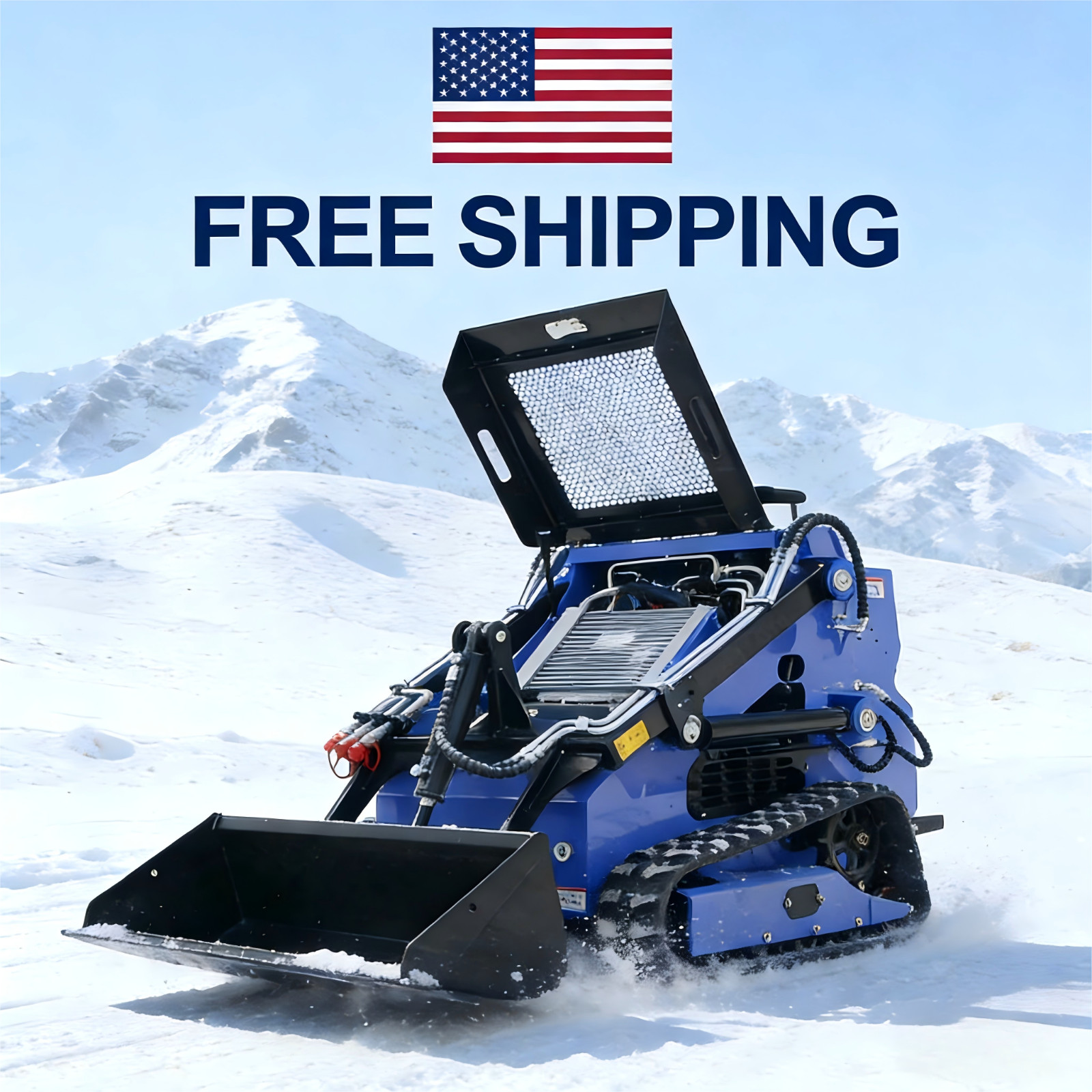 23hp Twin-Cylinder Three-Pump Hydraulic Mini Skid Steer Loader - Free Delivery