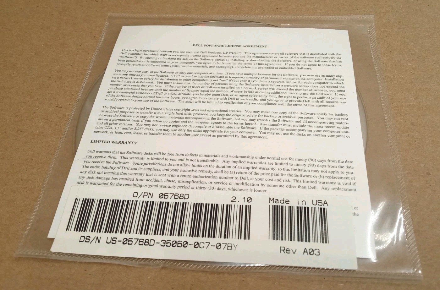 Dell Dimension Resource CD Ver.2.0 P/N 0628D with original case & instructions