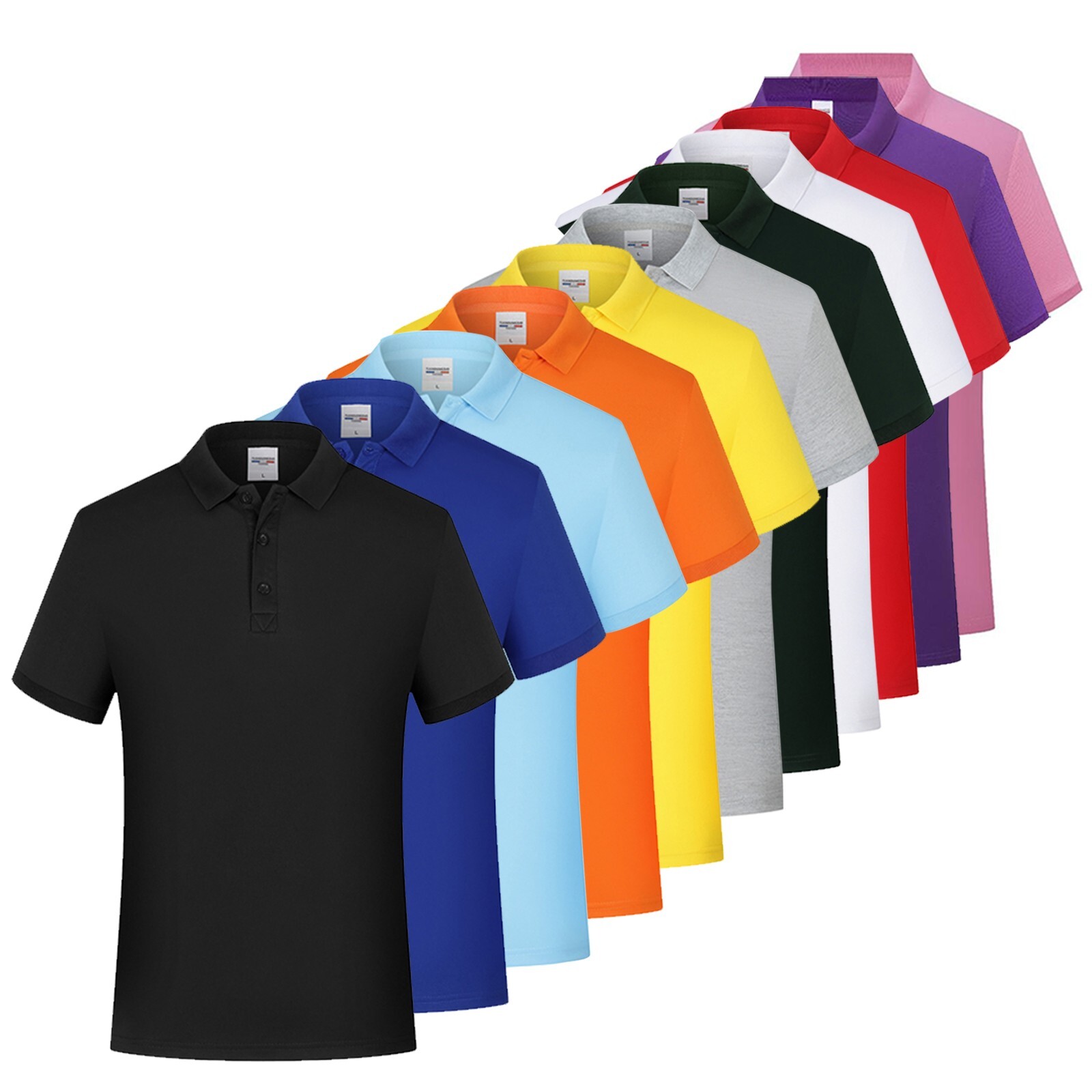 12Pack Mens Casual Soft Cotton Polo T Shirt Dri-Fit Short Sleeve for Sports Golf