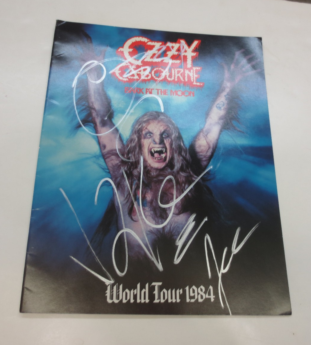Ozzy Osbourne & Jake E. Lee Autographed Bark At The Moon World Tour 1984 Program