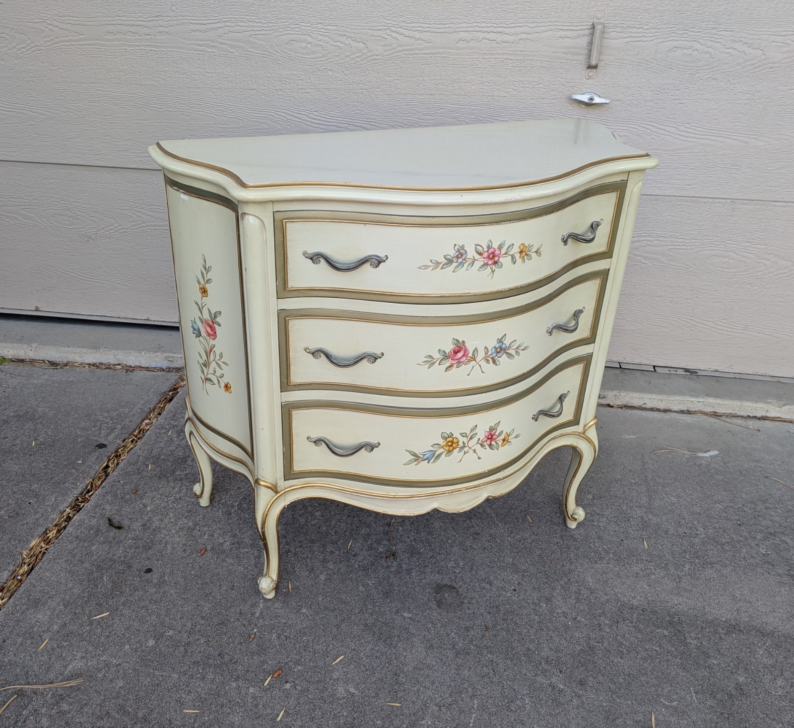 Vintage Drexel Touraine French Provincial Bachelor Dresser Chest of 3 Drawers