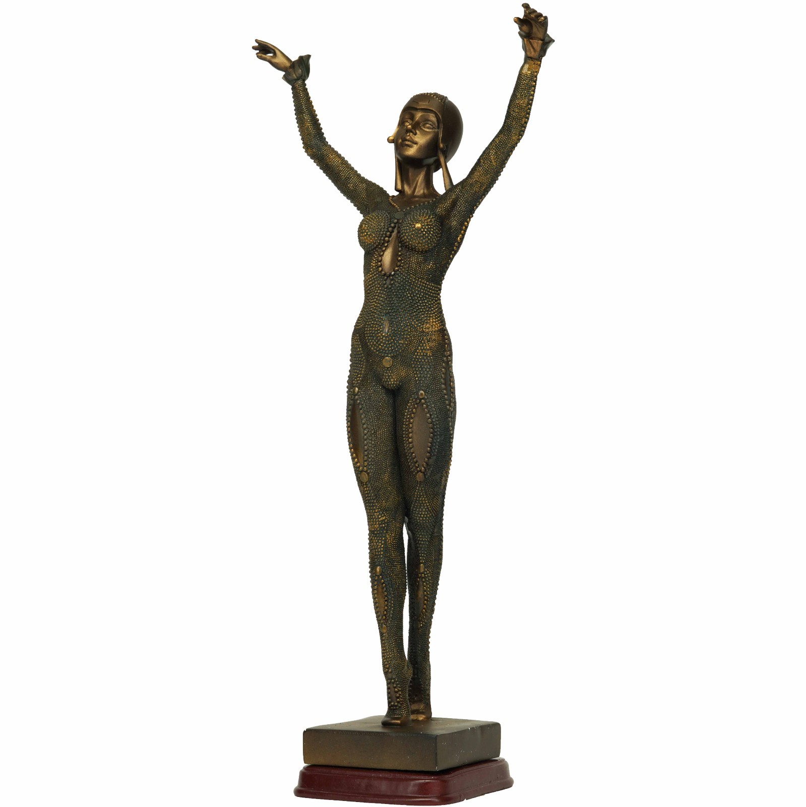 Design Toscano Bronze Finish Demetre Chiparus Durga Dancer Cast Stone Resin 15"