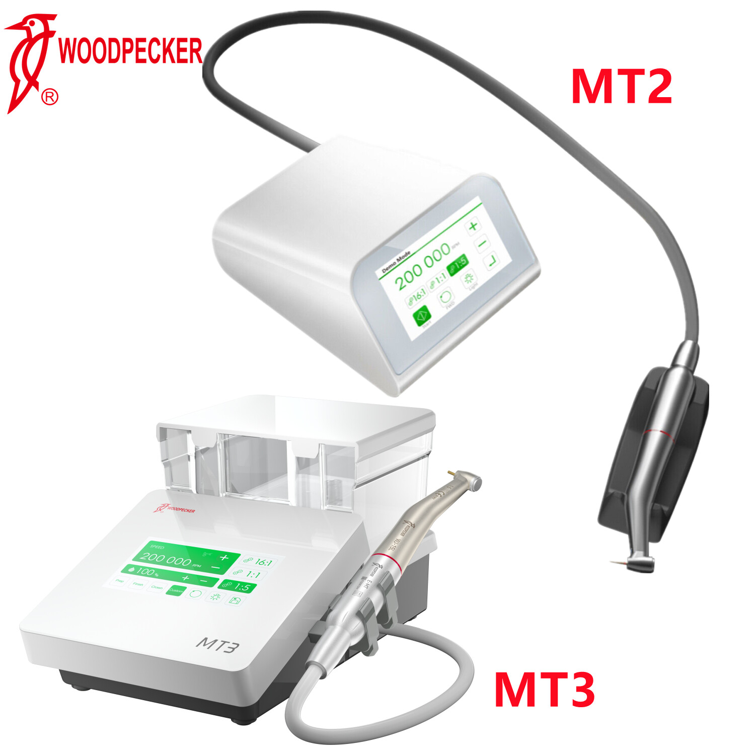 Original Woodpecker Dental Electric Motor MT2 MT3+1:5 Contra Angle LED Handpiece