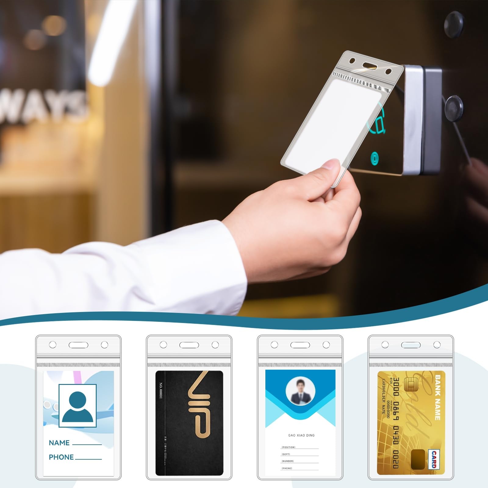 Oomcu 30 PCS Clear Plastic Luggage Tags Holders Bulk - Cruise ID Card