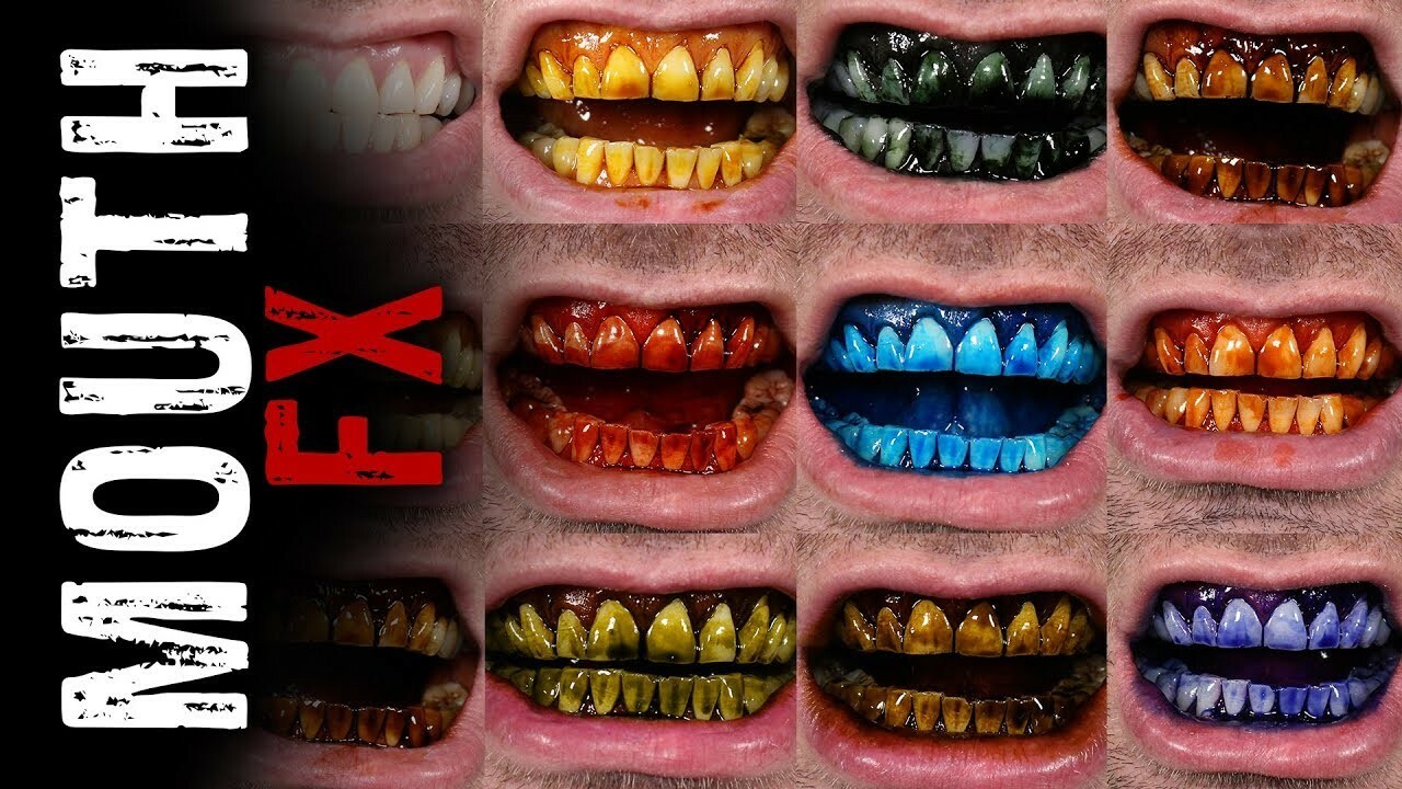 MOUTH FX, PITCH BLACK COLOR MOUTH AND TEETH STAIN  , SWEET VANILLA FLAVOUR