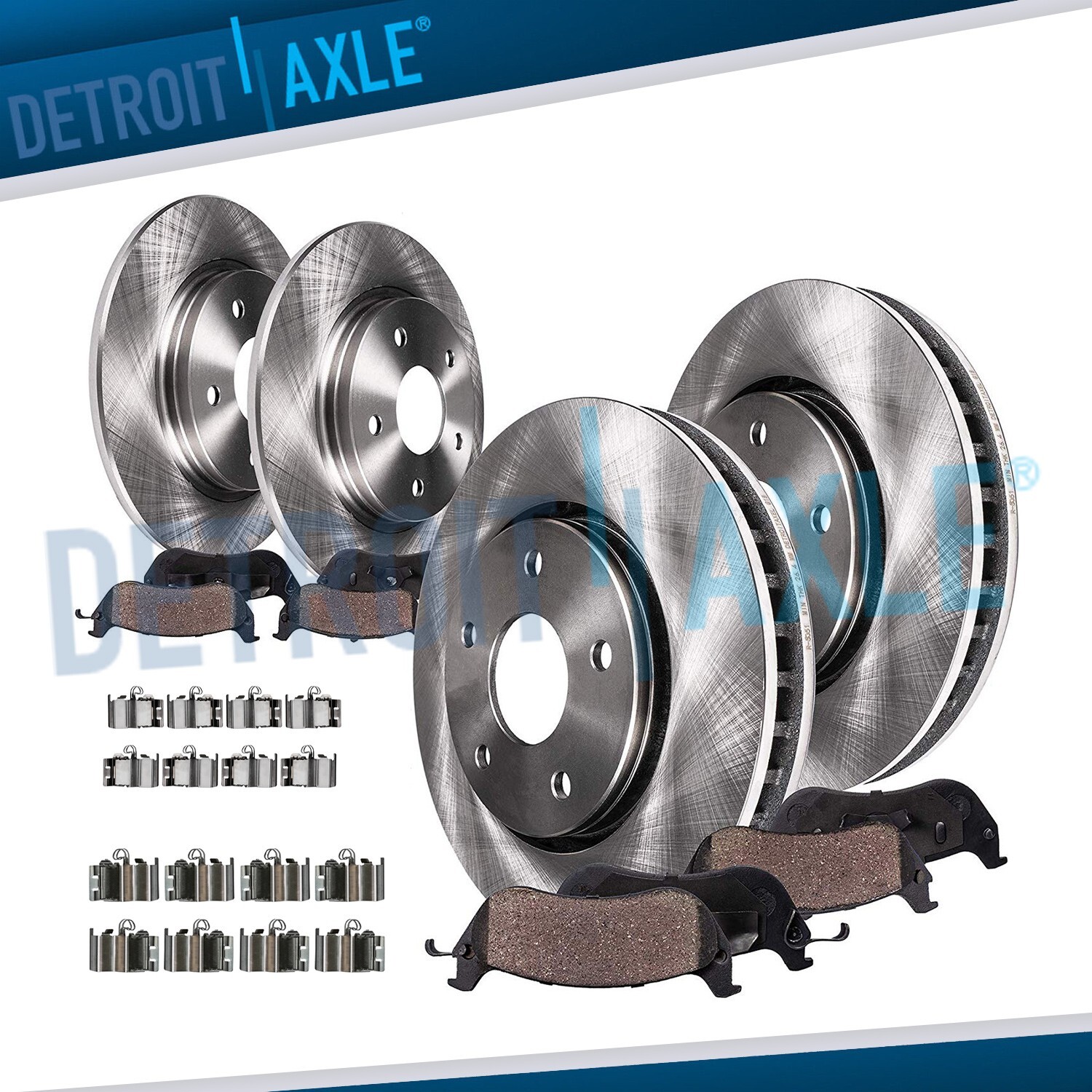 Front Rear Disc Rotors Ceramic Brake Pad for Dodge Grand Caravan Journey Ram C/V