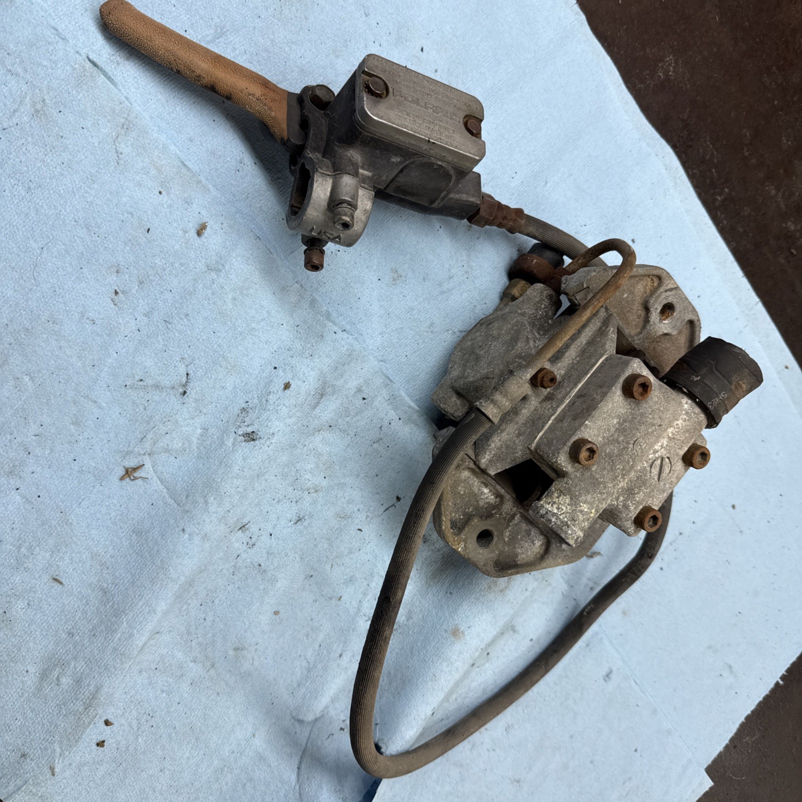 1995 Polaris Storm 800 Triple Snowmobile, Brake Caliper, Master Cylinder Good