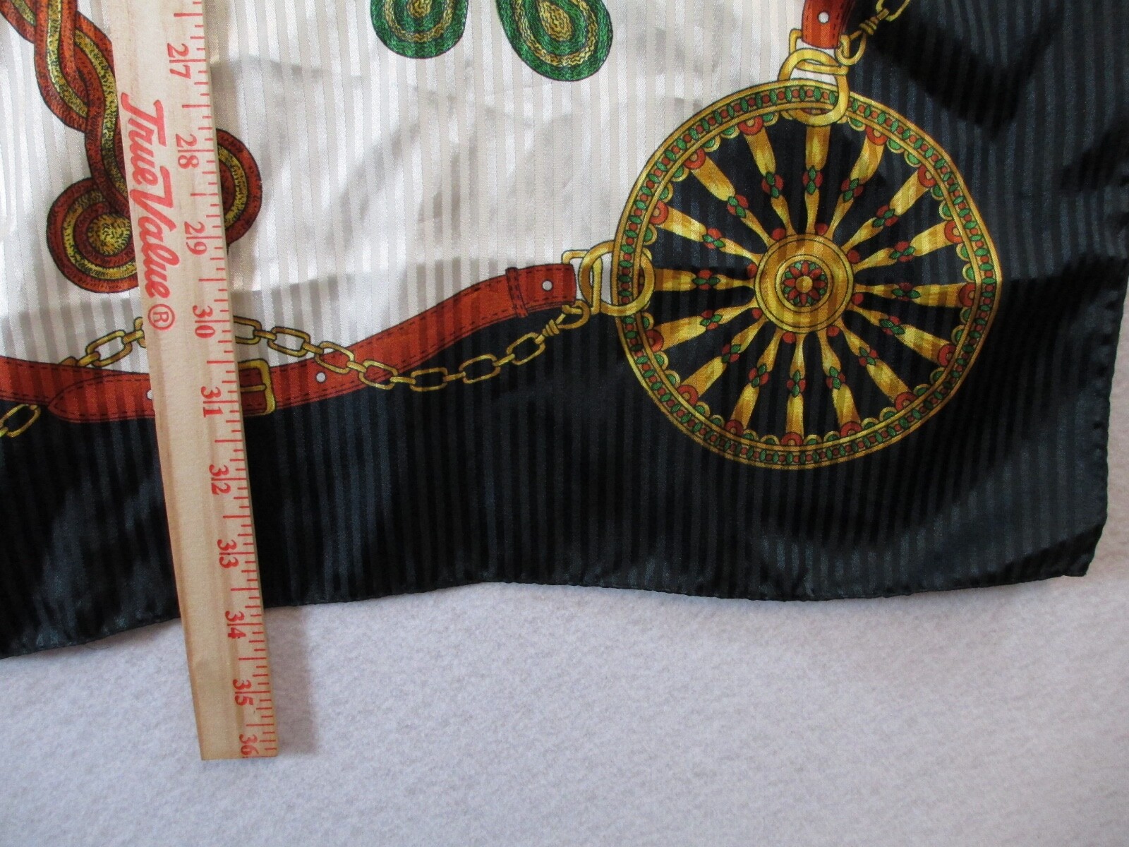 Vintage Celtic style scarf earth tones 33.5"