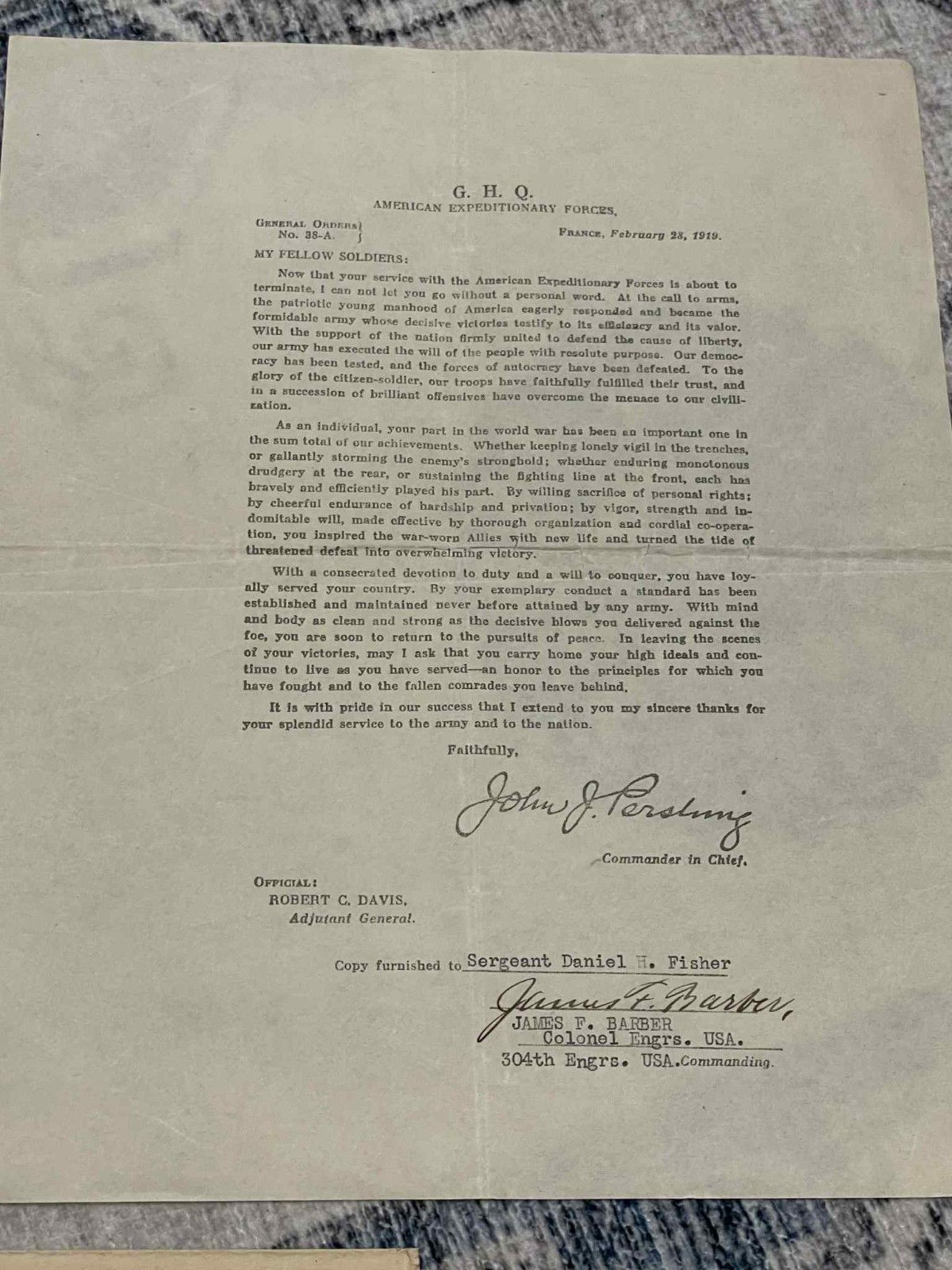 WW1 WWI Army Military 79th Division 304 Engineer AEF Document Grouping Newspaper