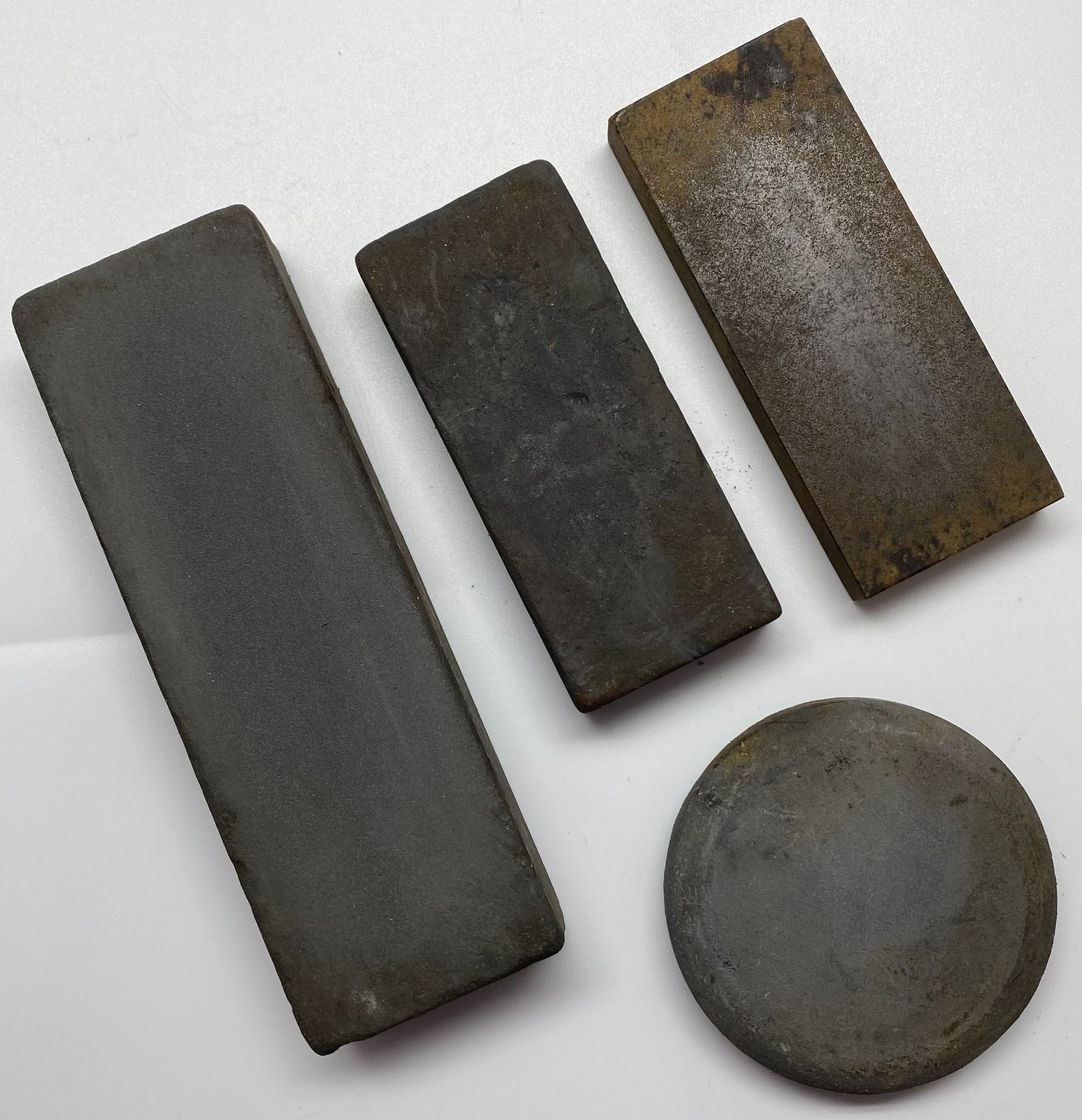 Vintage Sharpening Stones Lot 4 Knife Tool Hone Whetstone Oil Stone