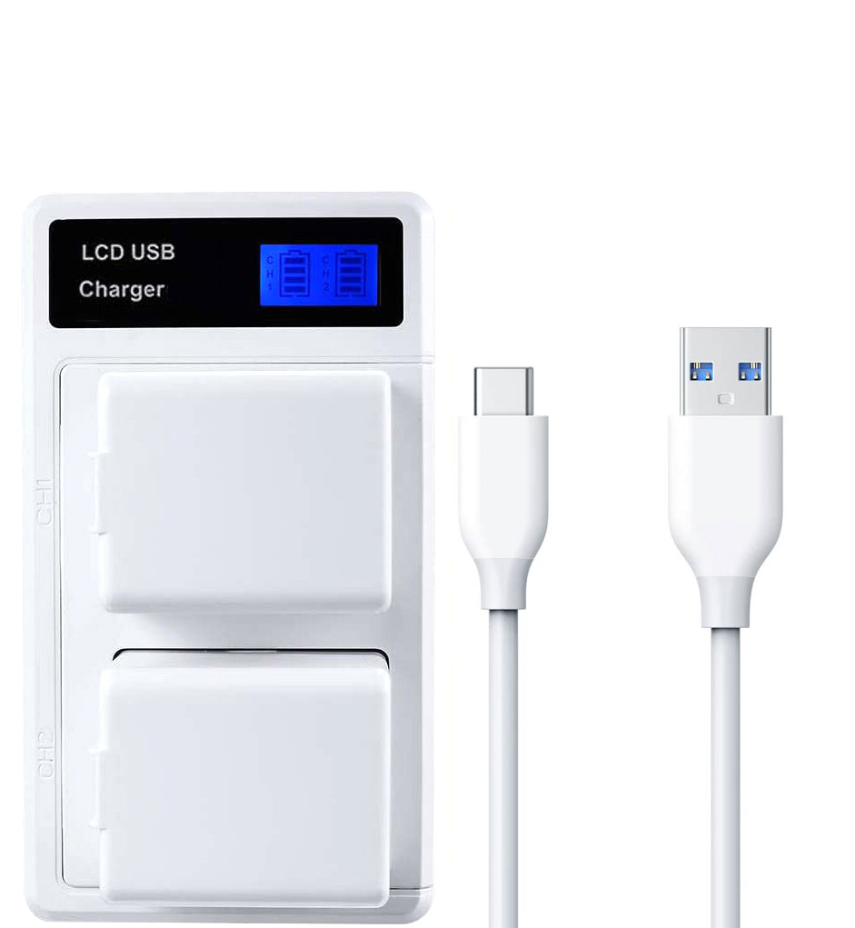 2-Pack 2440mAh A-1 A-1B Battery & LCD Charging Station for Arlo Pro Arlo Pro 2