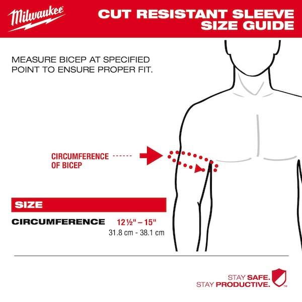 Milwaukee Tool 48-73-9031 18 In. Level 3 Cut Resistant Protective Sleeves