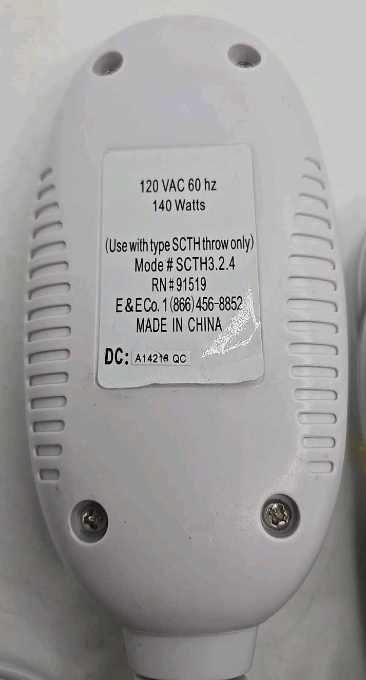 Beautyrest Heated Electric Throw Blanket Controller Remote SCTH 3.2.4 White H2