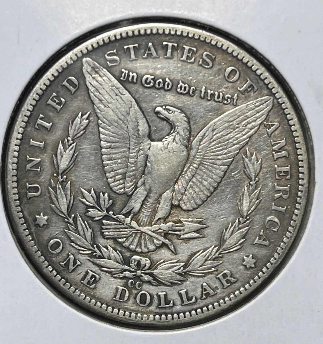 1893-CC MORGAN SILVER DOLLAR, VF DETAILS