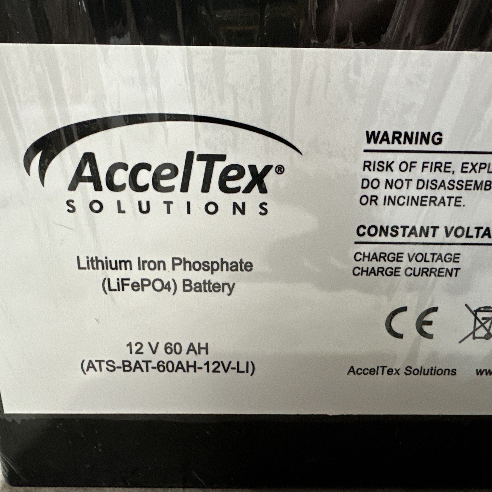 🔴AccelTex ATS-BAT-60AH-12V-LI 12V Solar RV Lithium Iron LiFePO4 Battery -NEW‼️B