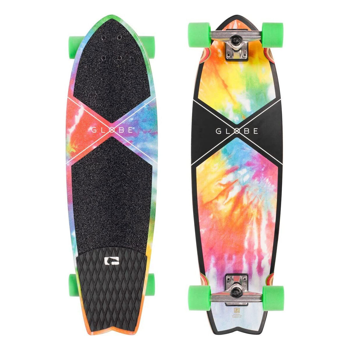Globe Skateboard Cruiser Complete Chromantic Trippy Tie Dye 9.5" x 33"