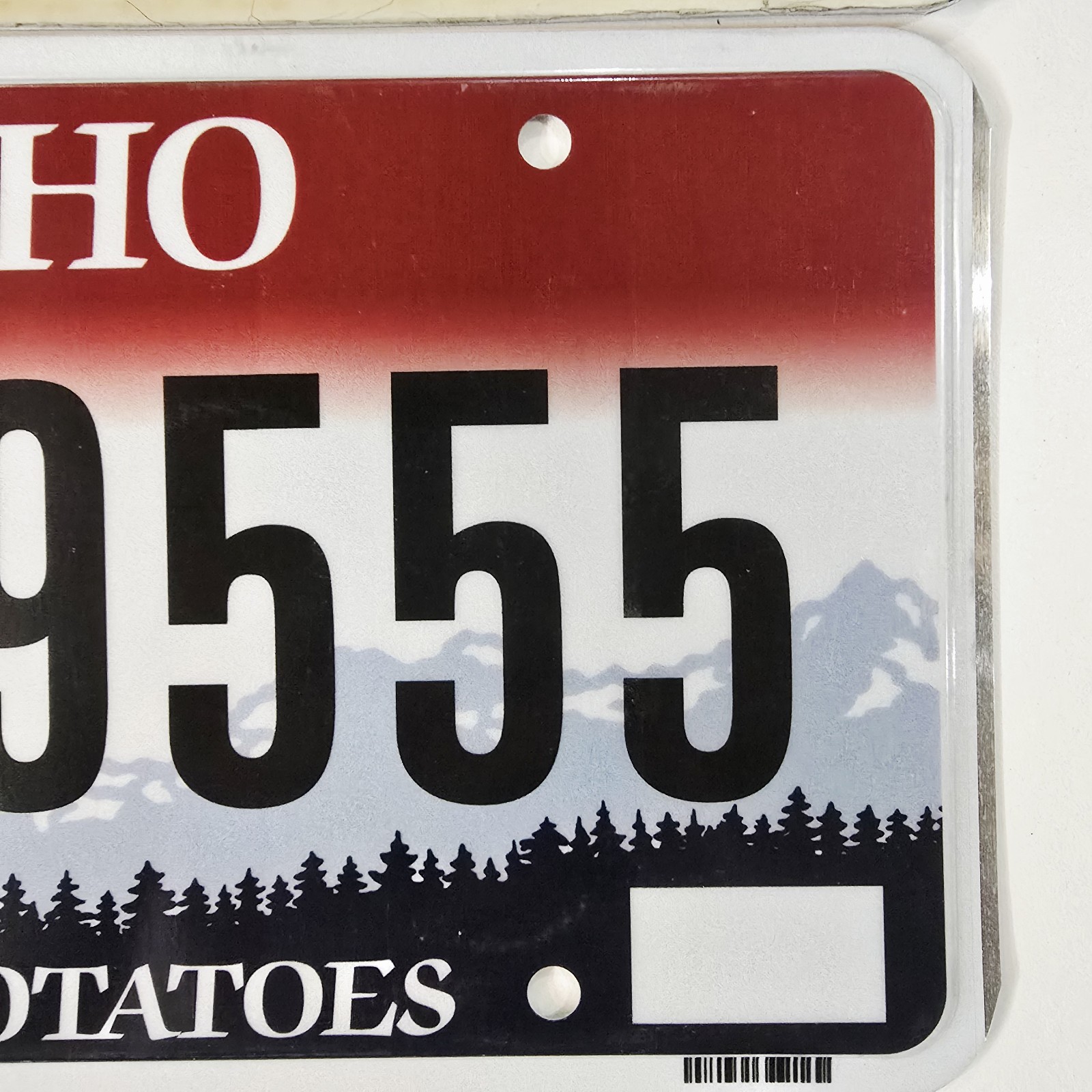 Arizona & Idaho License Plate Lot 2 Real Tags Repeating Triple Number 555