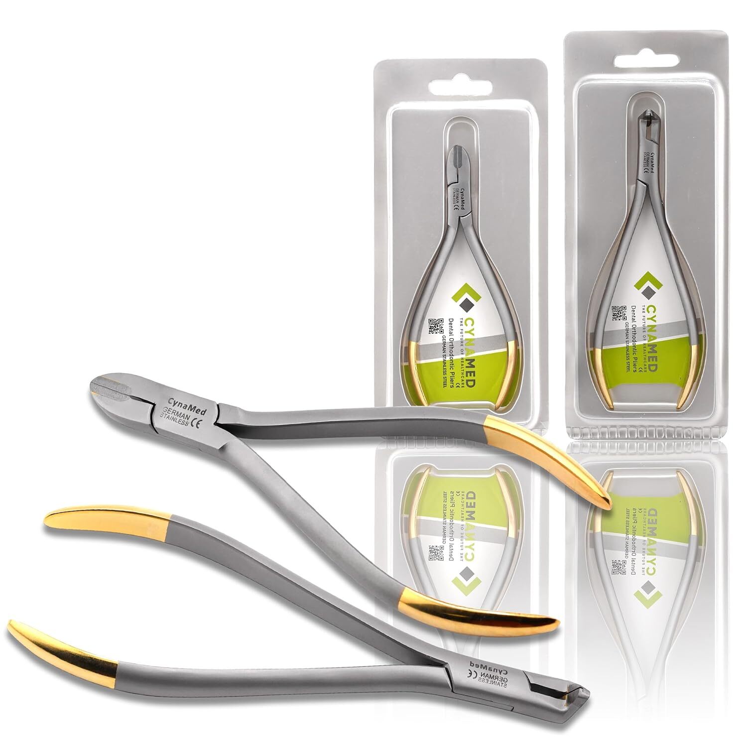 Cynamed Braces Wire Cutter Orthodontic Dental with Tungsten Carbide Inserts Gold